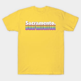 Sacramento, CA \/\/\/\ Retro Typography Design T-Shirt